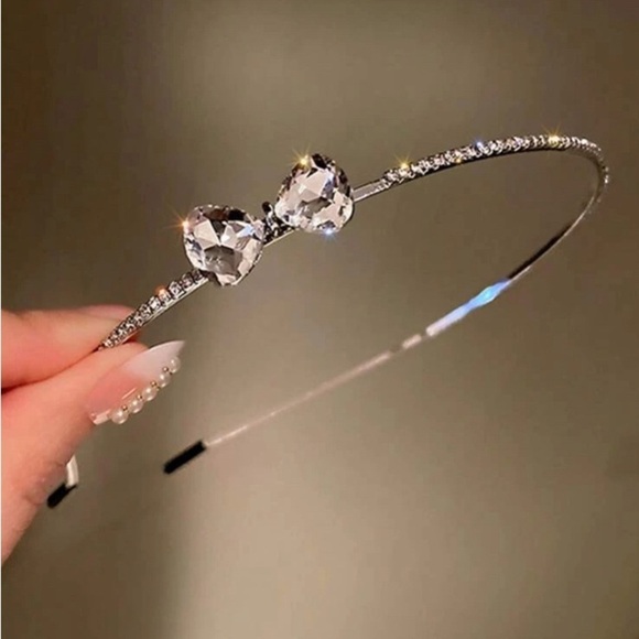 Rhinestone Bow Headband - Picture 2 of 4